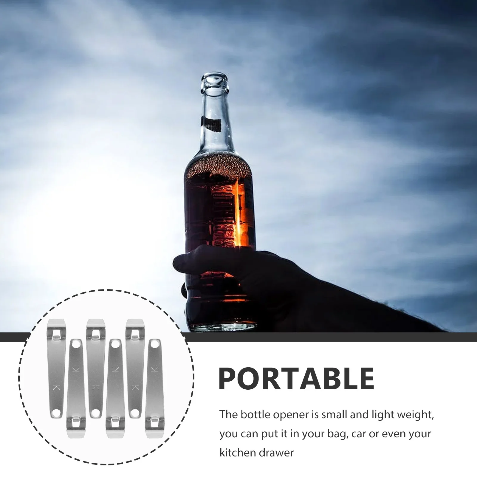 

6Pcs Stainless Steel Vial Opener Mini Portable Bottle Opener Nurse Medical Hospital Accessory Reusable Vial Breaker