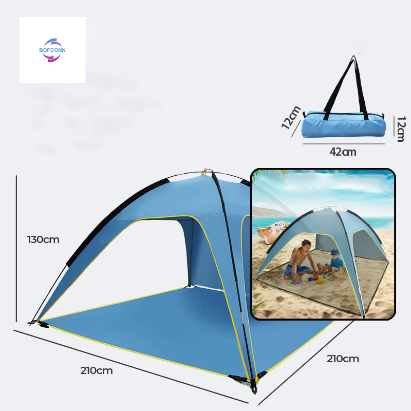 Camping Tent Ultralight Portable Cloud Up 3-4 Person Shelter Tent Folding Backpack Waterproof Tent Travel Beach Tent