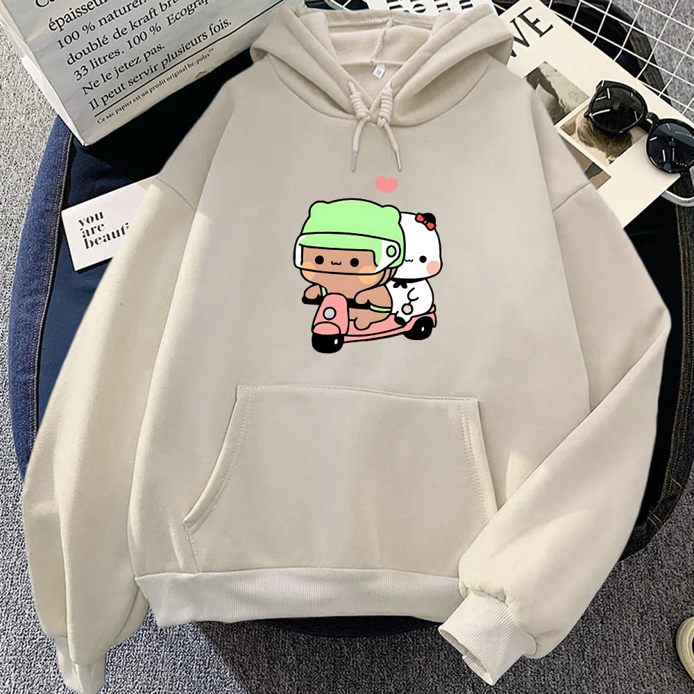 Cartoon Panda Bear Bubu Dudu Printing Hoodies Kawaii Graphic Printed Sweatshirt for Women/Men Winter Comfortable Warm Pullovers