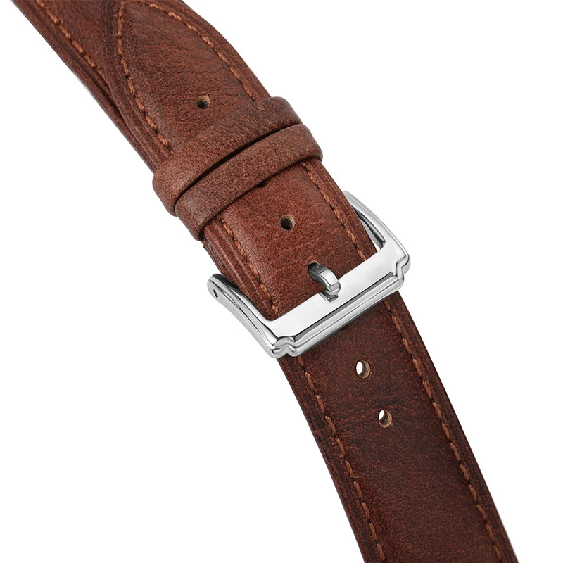 UTHAI Leather Strap 18mm 20mm 22mm 24mm Vintage Plant Tanned Leather Strap Smartwatch accessory Universal S117