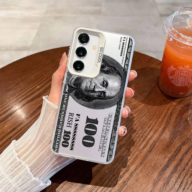 حافظة لهاتف سامسونج جالاكسي S25 S24 S23 S22 Ultra Plus S21 S23 S24 FE حافظة هاتف ليزر دولار أمريكي تصميم شعبي أغطية خلفية مقاومة للصدمات #6