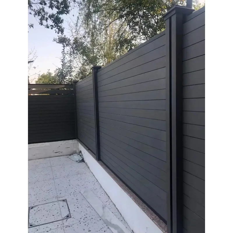 لوحة سياج WPC للخصوصية 12 مم مقاومة للأشعة فوق البنفسجية والأنماط الأبيض، نظام قفل سريع للحديقة/الفناء الخلفي #5