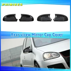 Bat Side Mirror Cover for Golf 5 VW 2003-2009 GTI R32 Car Accessories Shiny Piano Black Tuning Auto Sport Bat Design TSI TDI FSI