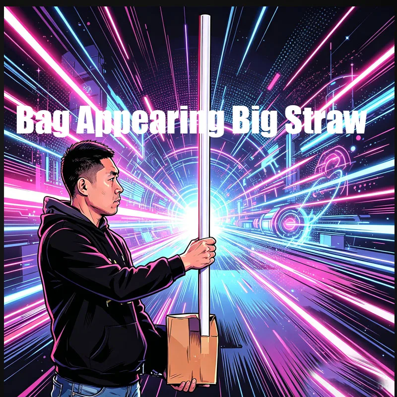 

Bag Appearing Big Straw (1.25m Long) From Empty Bag Magic Tricks Stage Gimmick Props Illusions Comedy Magic Show Magia Magie