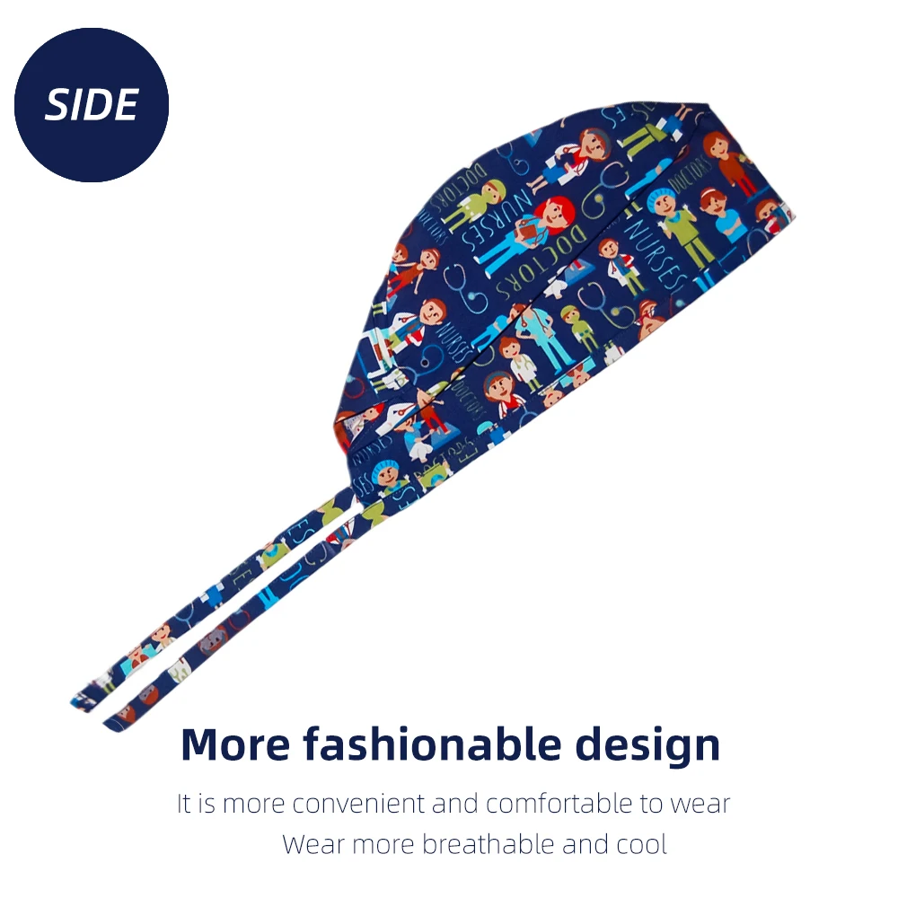 امرأة رجل طبيب العظام قبعة جراحية 100% القطن جراحة العظام التشغيل التمريض جراحة القبعات التخدير الجراح الطبي فرك قبعات #4