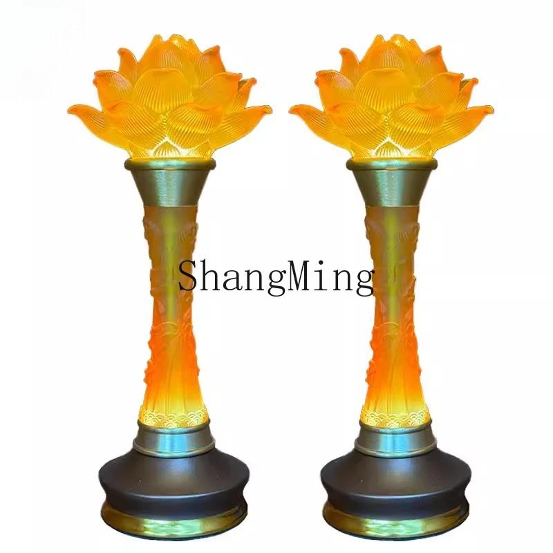 

DHY Buddha front supply lamp household lotus lamp Buddhist utensils Daquan living room desktop ornament