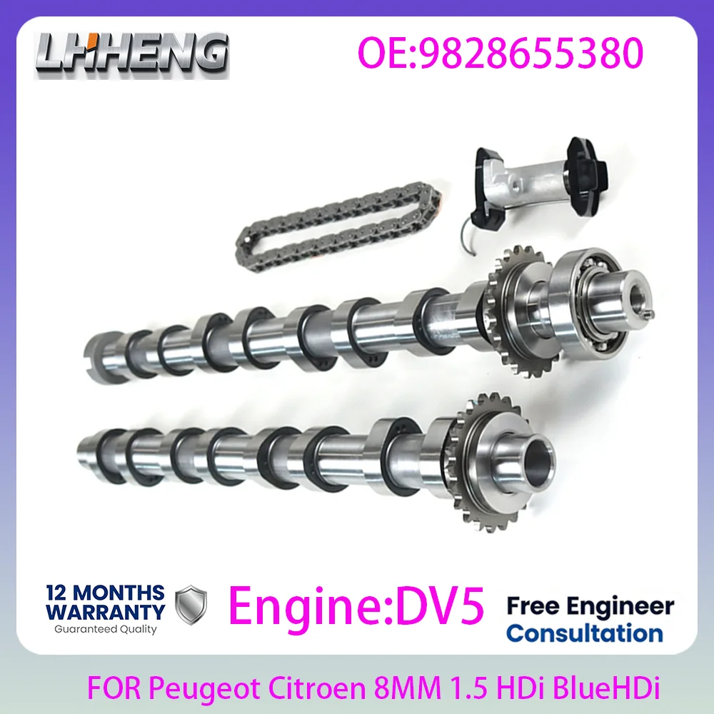 Diesel 8mm Camshaft Carrier Kit 9828655380 Fit For Peugeot 208 2008 Citroen C3 DV5 1.5 HDi BlueHDi Engine Overhaul Set 2018-2024
