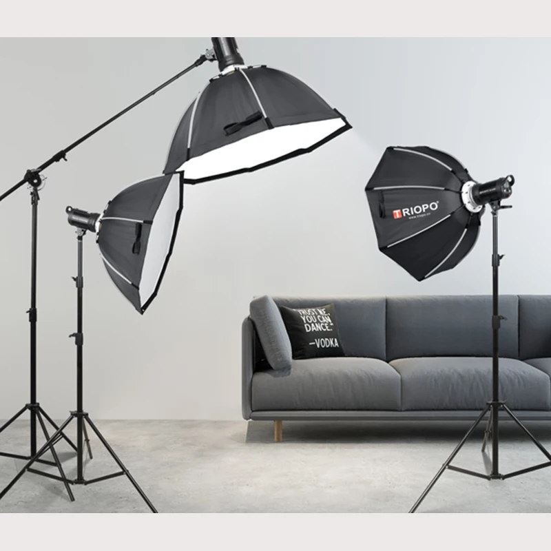 

White 5600K Version Continuous LED Studio lighting Kit Bowens Mount triopo Softbox OEM Better EX-60II