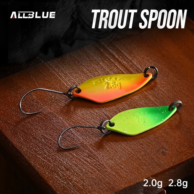 ALLBLUE GIGA BURST Spoon 2g 2.8g פיתיון דיג מתכתי לאזור זרמים, דג טרוטה, ספינר, ציוד דיג במים מתוקים