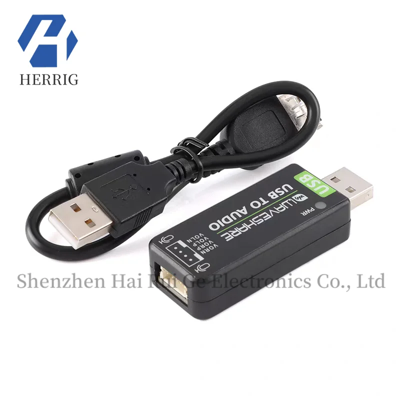 Original USB TO AUDIO Raspberry Pi USB to audio module, driver-free sound card with built-in microphone/speaker