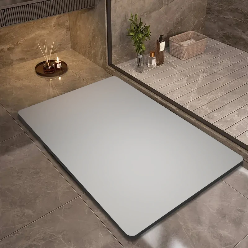 Diatom mud bathroom non-slip floor mat solid color toilet dust mat shower door mat door mat entrance floor mat are durable