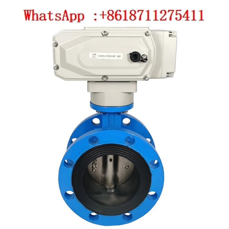 

Electric flange butterfly valve D941X-16Q soft seal water valve stainless steel drain valve DN50 80 150 200