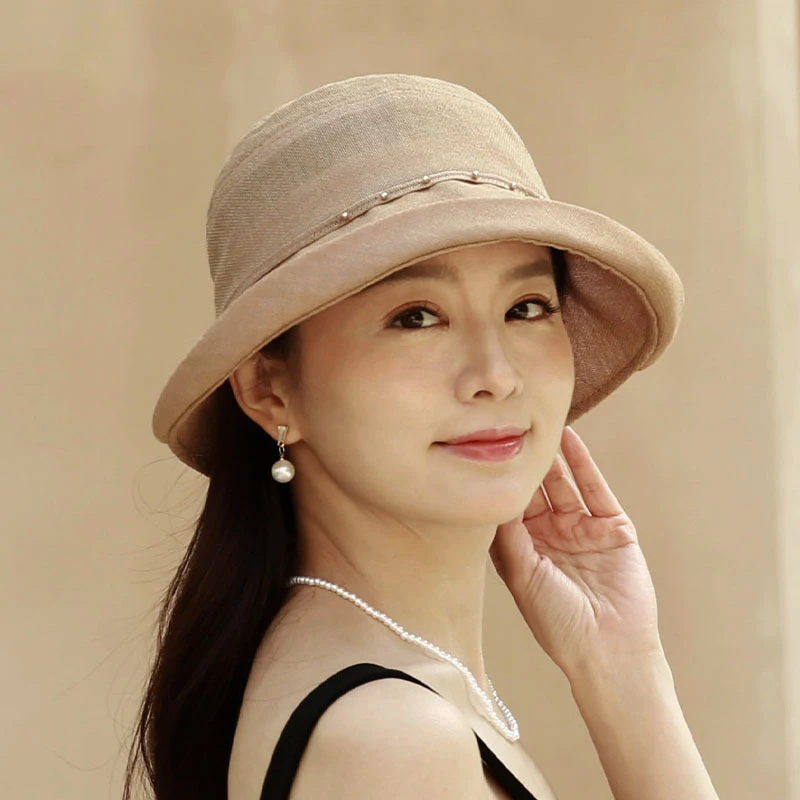 Fashionable Dingzhu Hot selling Japanese and Paper Hats Children\'s Solid Color Half Curled Eaf Sun Hat Fisherman Hat Sun Hat Pre