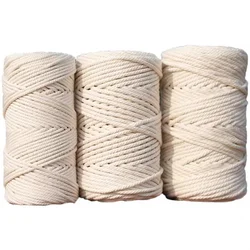 2/3/6/8mm Macrame Cord Cotton Rope String DIY Sewing Bohemia Wedding Decor Hilo Macrame Rope Ribbon Crafts Home Accessories