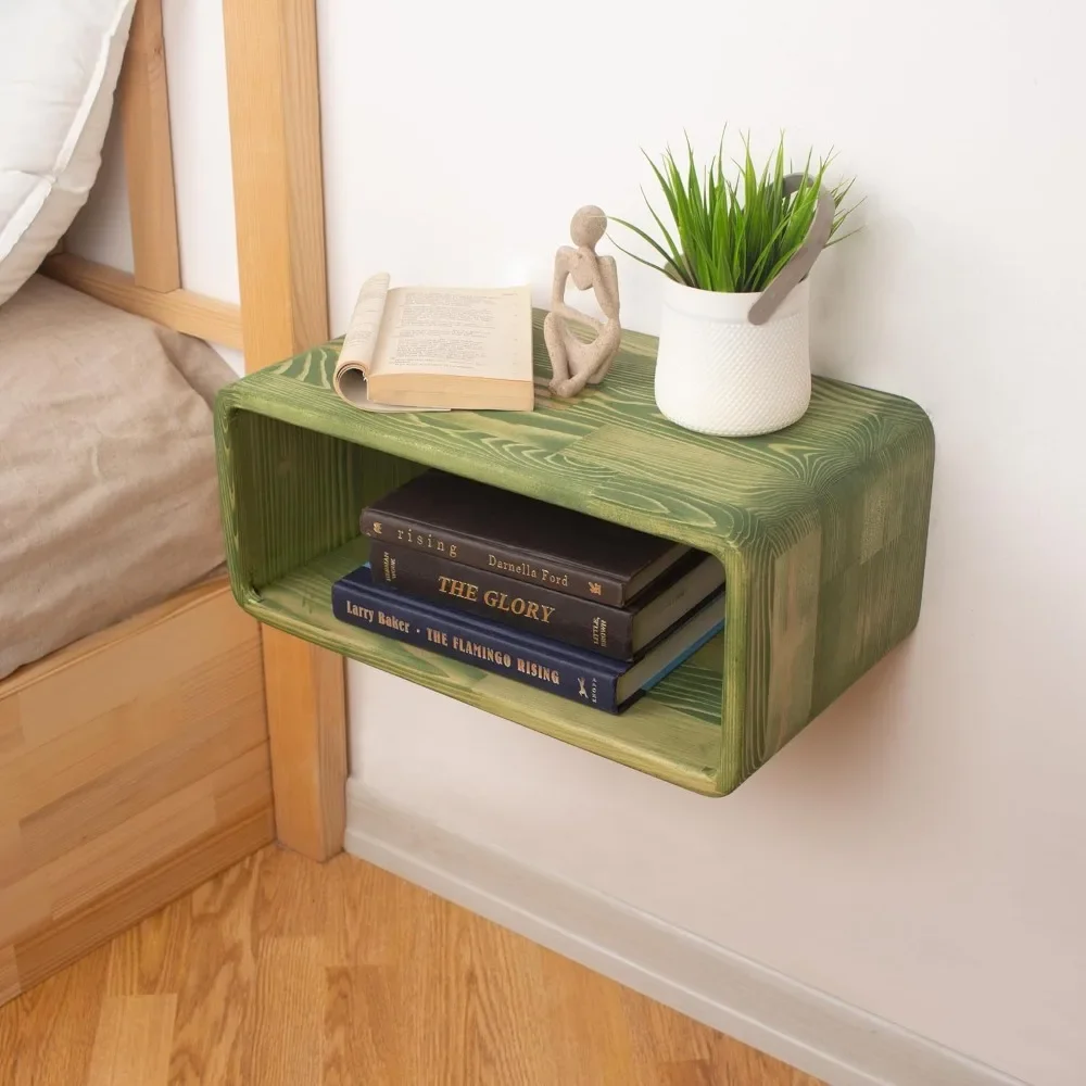 

Floating Nightstand Wooden, Bedside Table, Nightstand Shelf, Handmade, Wall Mounted Bedside Shelf