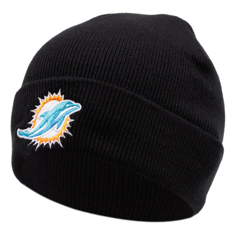 Dolphin embroidery Knit Hat winter keep Warm beanie men and women Outdoor casual hip hop hat