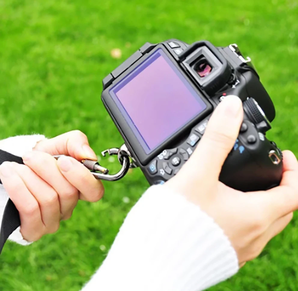 Pelatuk cepat melepaskan cincin pengait jepret dengan kunci sekrup Fr kamera tripod Digital SLR DSLR, 1/4 sekrup dengan cincin pengait jepret