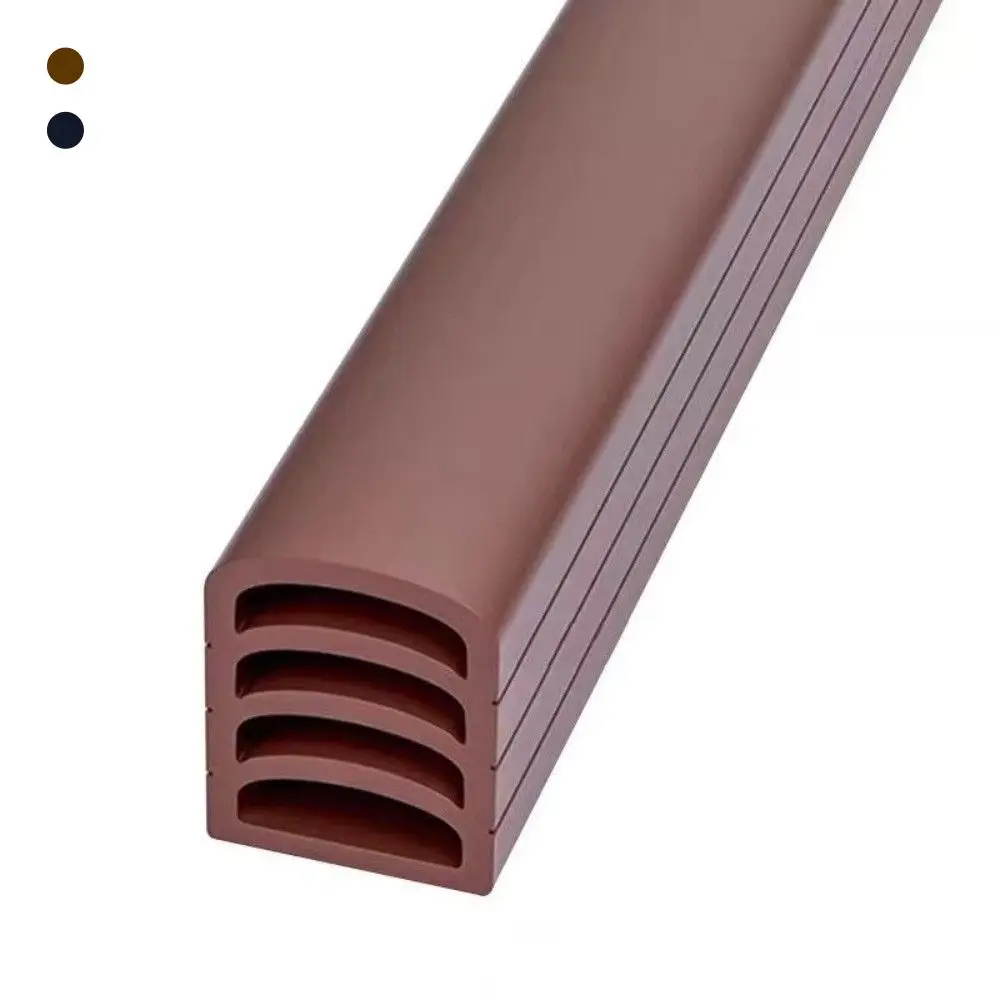 Flexible Door Seal Strip Anti-Collision Self-Adhesive Door Weather Stripping Soundproof Windproof Door Gap Seal