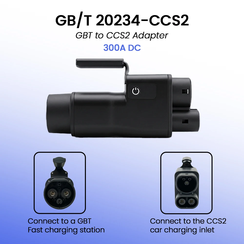 NTO GBT to CCS2 Connector Charging Station Adapter 300A IEC 62196-3 Vehicle Charging GB/T DC EV Charger Adapter