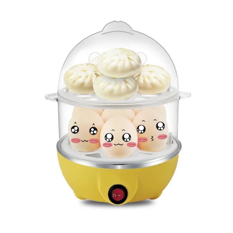 多機能電気卵ボイラーシングル二層卵調理器 110 V/220 V ミニ蒸し器密猟者キッチン調理機