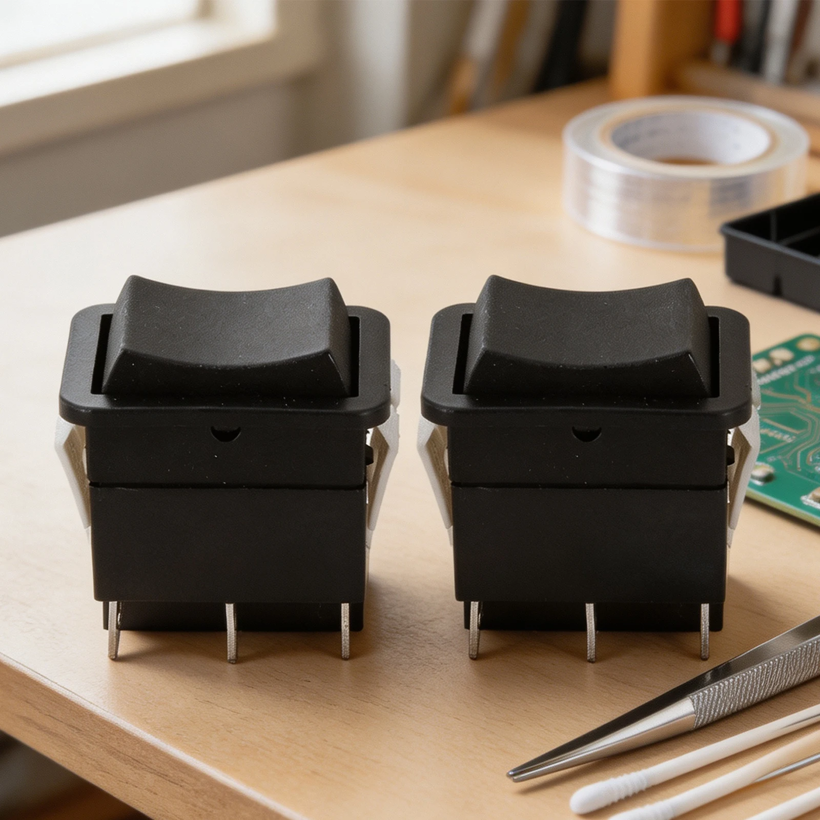 2PCS Pushbutton Rockers Featuring Dependable Operation at Voltage Ratings Between 125 250V and Up to 20A Current Capacity