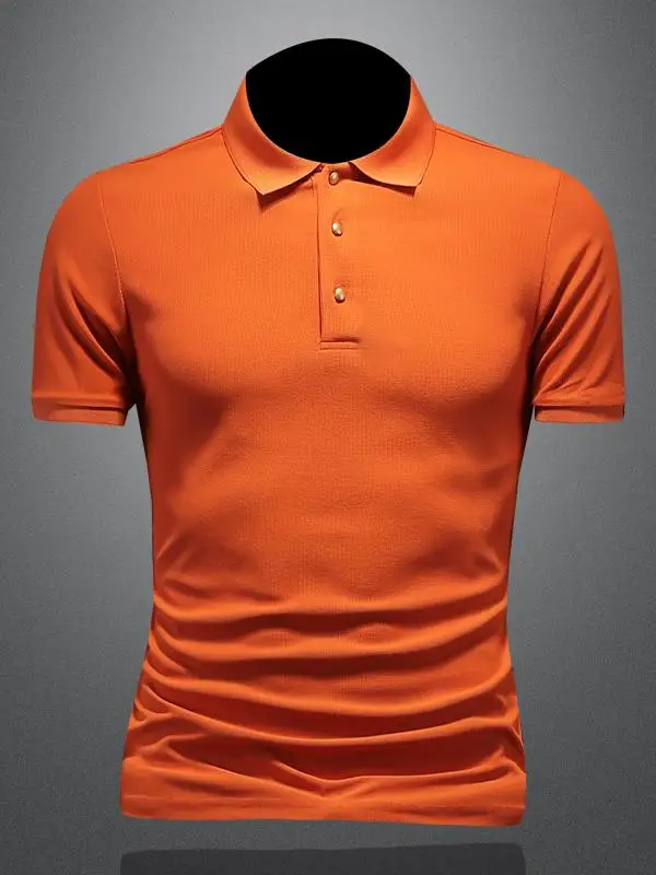 

Men's irt Ice Silk Casual ort Sve Breathable Busin Ele Summer New Sle Faionable T-irt China Made