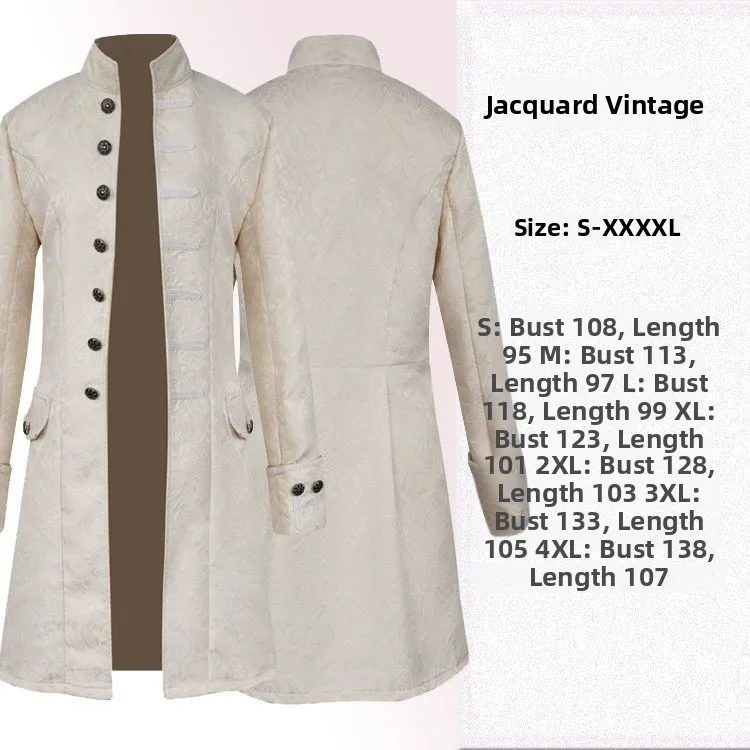

Adult Men's Medieval Gentleman's Tailcoat Style Long Coat Court Dance Retro Fashion Children's Men's Clothing Ethnic Stage Co...