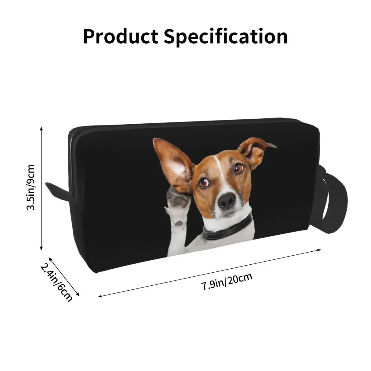 Jack Russell Terrier Dog Funny Pencil Cases Large Capacity Pen Bags Pen Box Pencil Pouch For Boys Girls Stationery Makeup Bag