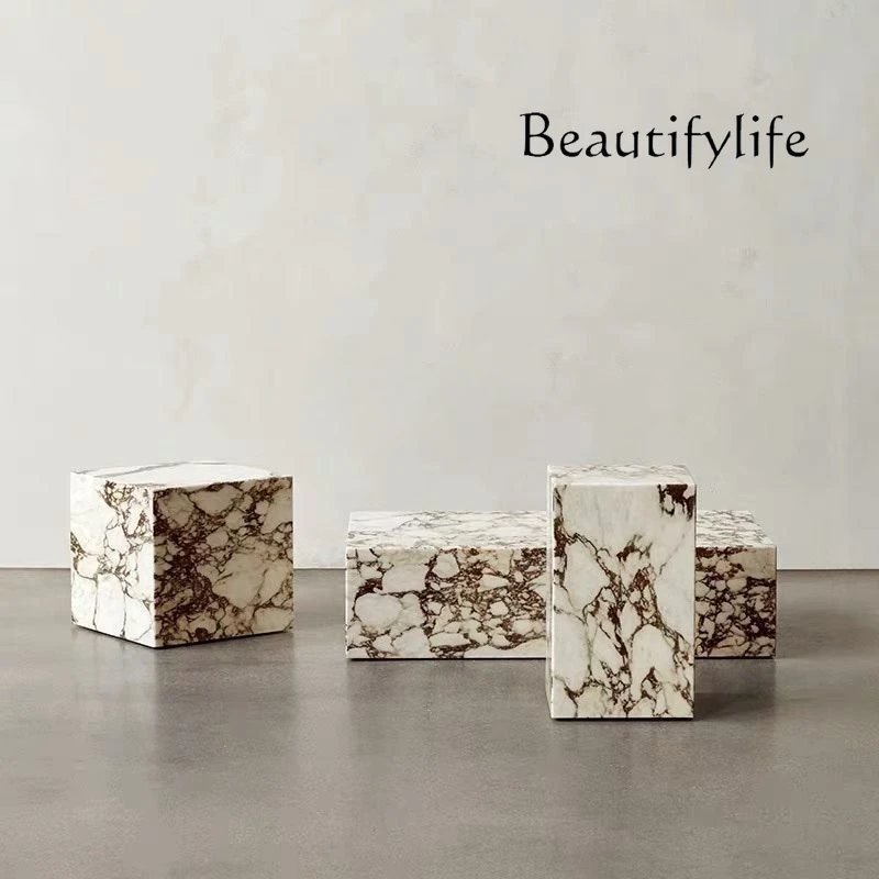 

Журнальный столик в скандинавском стиле тихий стиль натуральный роскошный камень мрамор средняя древняя гостиная квадратный чайный столик