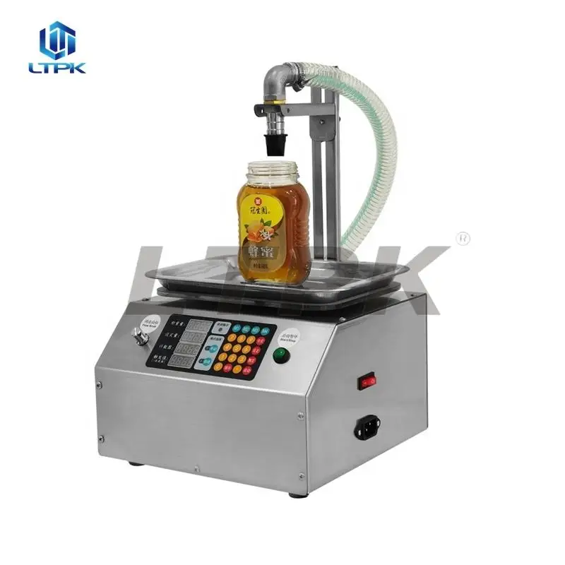 LT-L15 Semi Automatic 15L Gear Pump Bottling High Viscosity Liquid Oil Honey Weighing Filling Machine