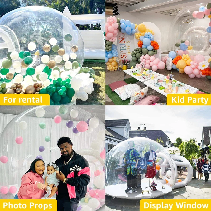 Inflatable Transparent Bubble Tent, Igloo Dome House, Camping Tent, Wedding, Birthday Party, Use