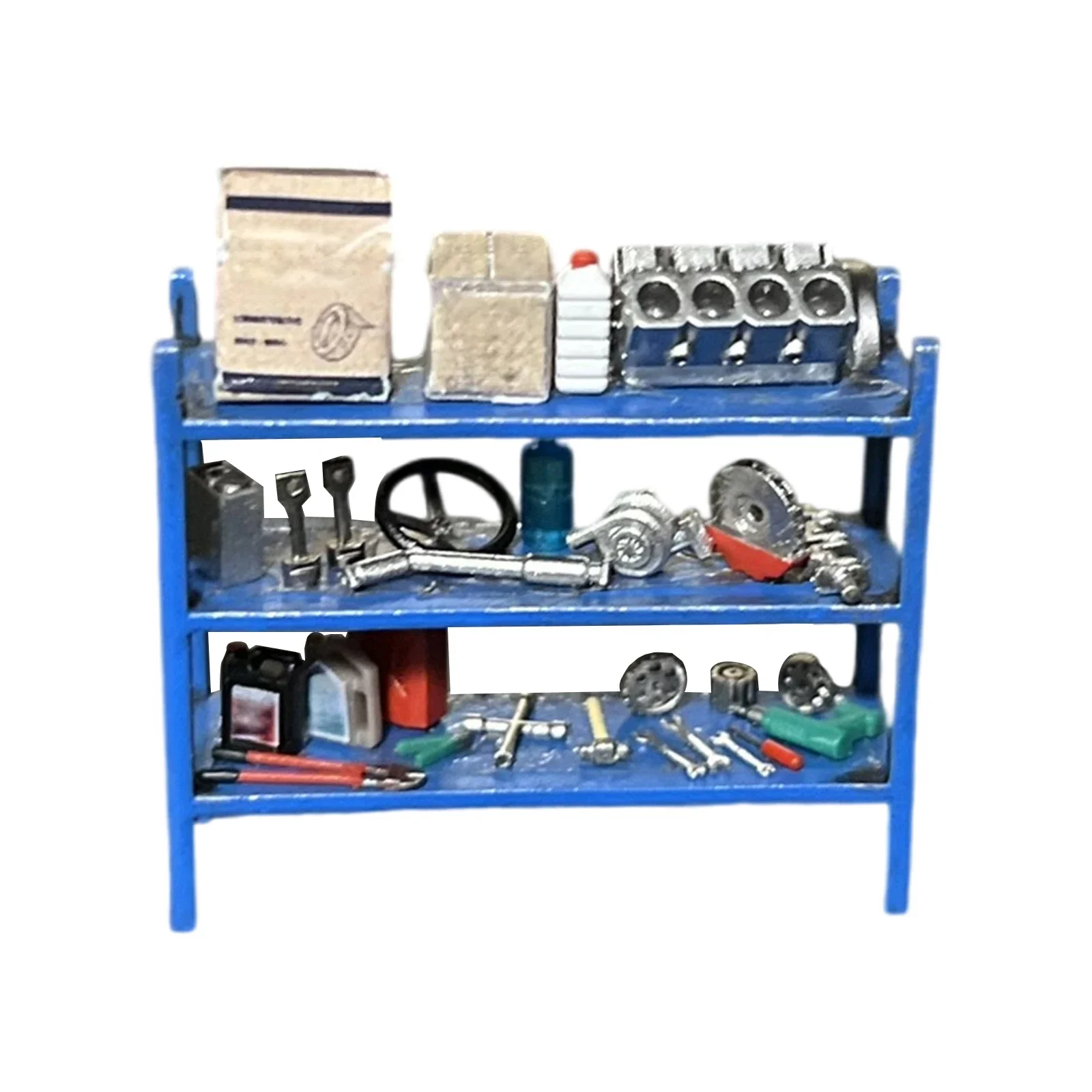 1/64 Scale Diorama Tool Rack Model Car Repair Tools Accessories Scene Model Toy