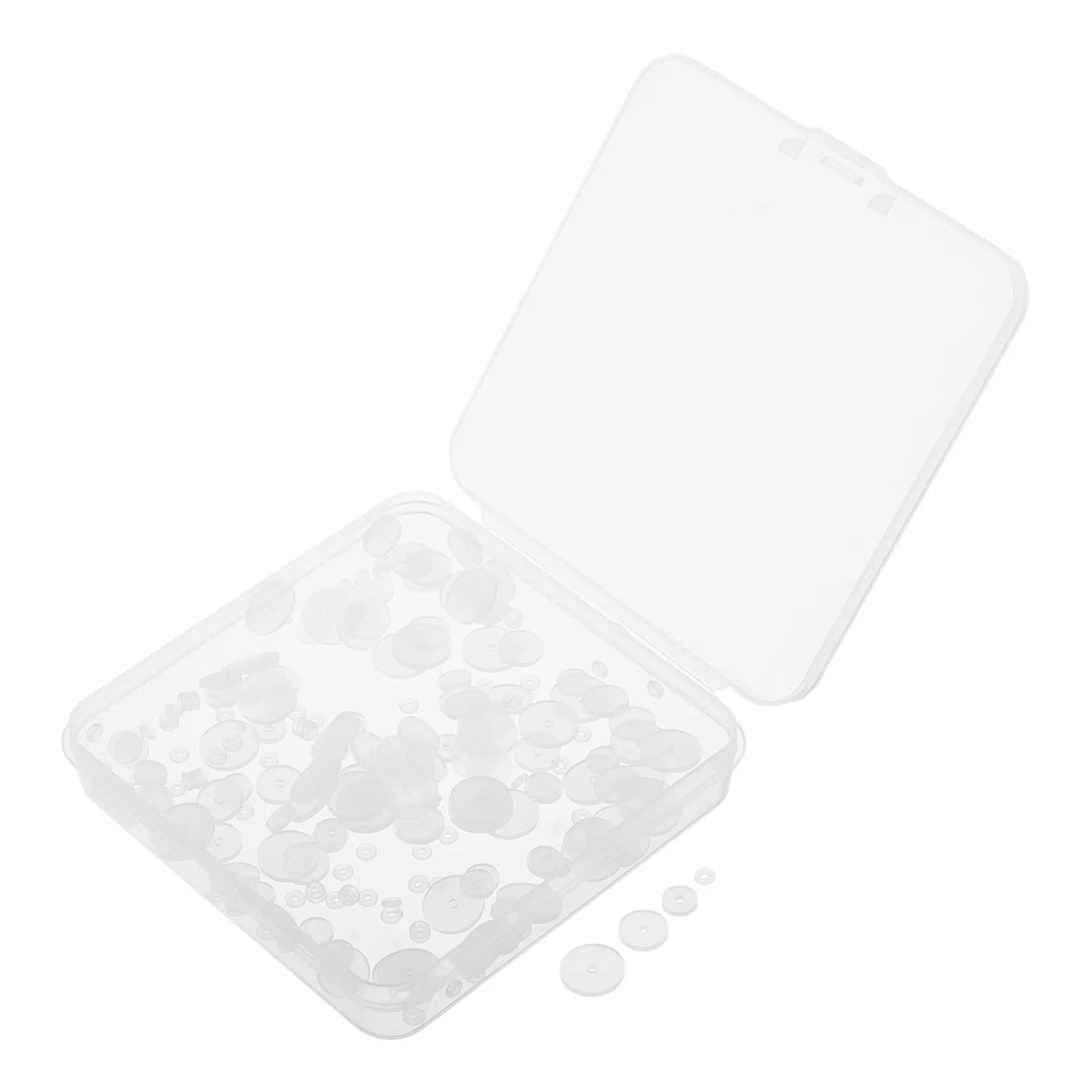 1 Box Clear Silicone Earring Backs Soft Support Pads Heavy Earrings Stabilizer Jewelry Making Supplies Replacement Backs