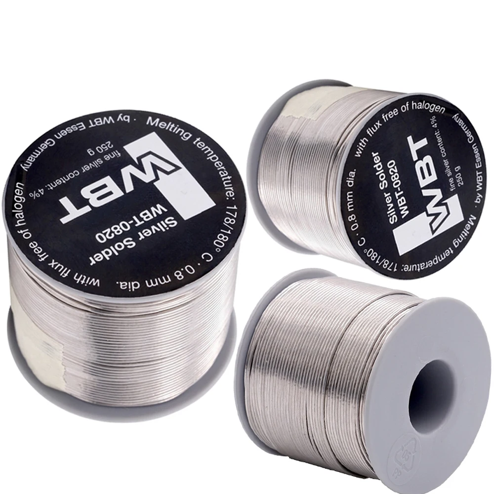 Germany WBT-0820 0.8mm 4% Ag Silver Solder Audiopjile Cable Wire