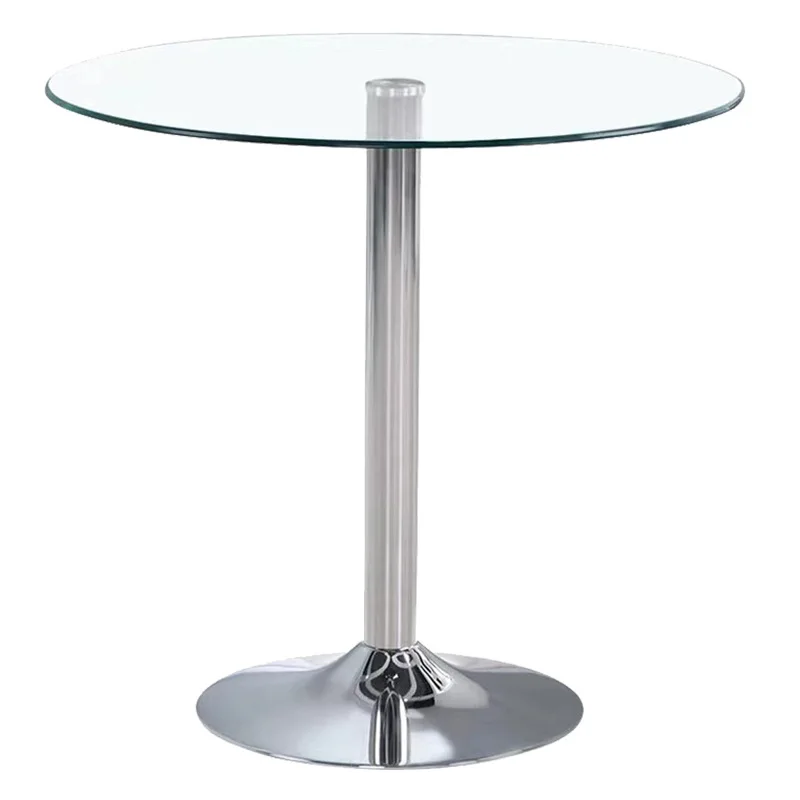 

Round tempered glass home small unit balcony table, modern and simple negotiation table, coffee shop small tea table table