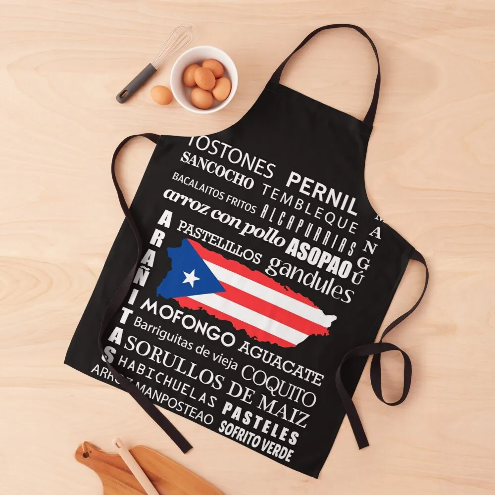 Puerto Rico Foodies& flavors Apron woman work apron oil proof apron