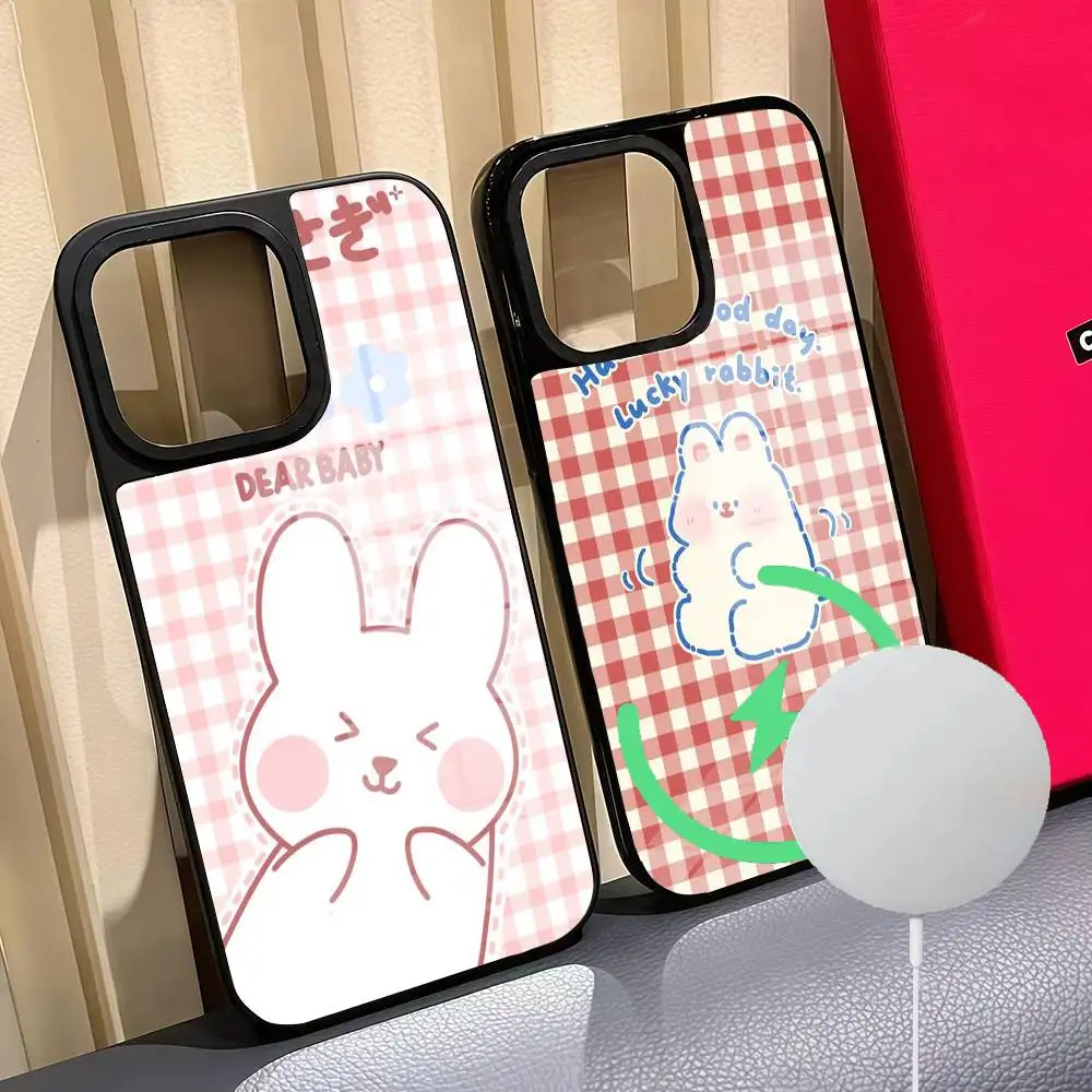 

Cute Puppy Dog Phone Case For Iphone 16 15 14 12 11 13 Pro Max Mini Puls Magnetic Glass Cover