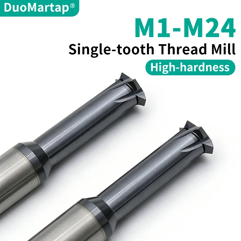 

DUOMartap Single Tooth Thread Milling Cutter ISO High Hardness CNC Carbide Tungsten Steel M1-M24 mills Cutter High Quality