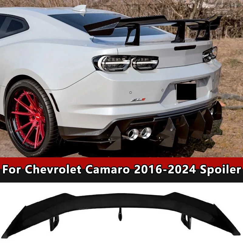 For Chevrolet Camaro 2016-2024 ZL1 1LE Style Rear Trunk Lid Spoiler wing   Car Tailgate Flap Trim Decklid Lip Body Accessories