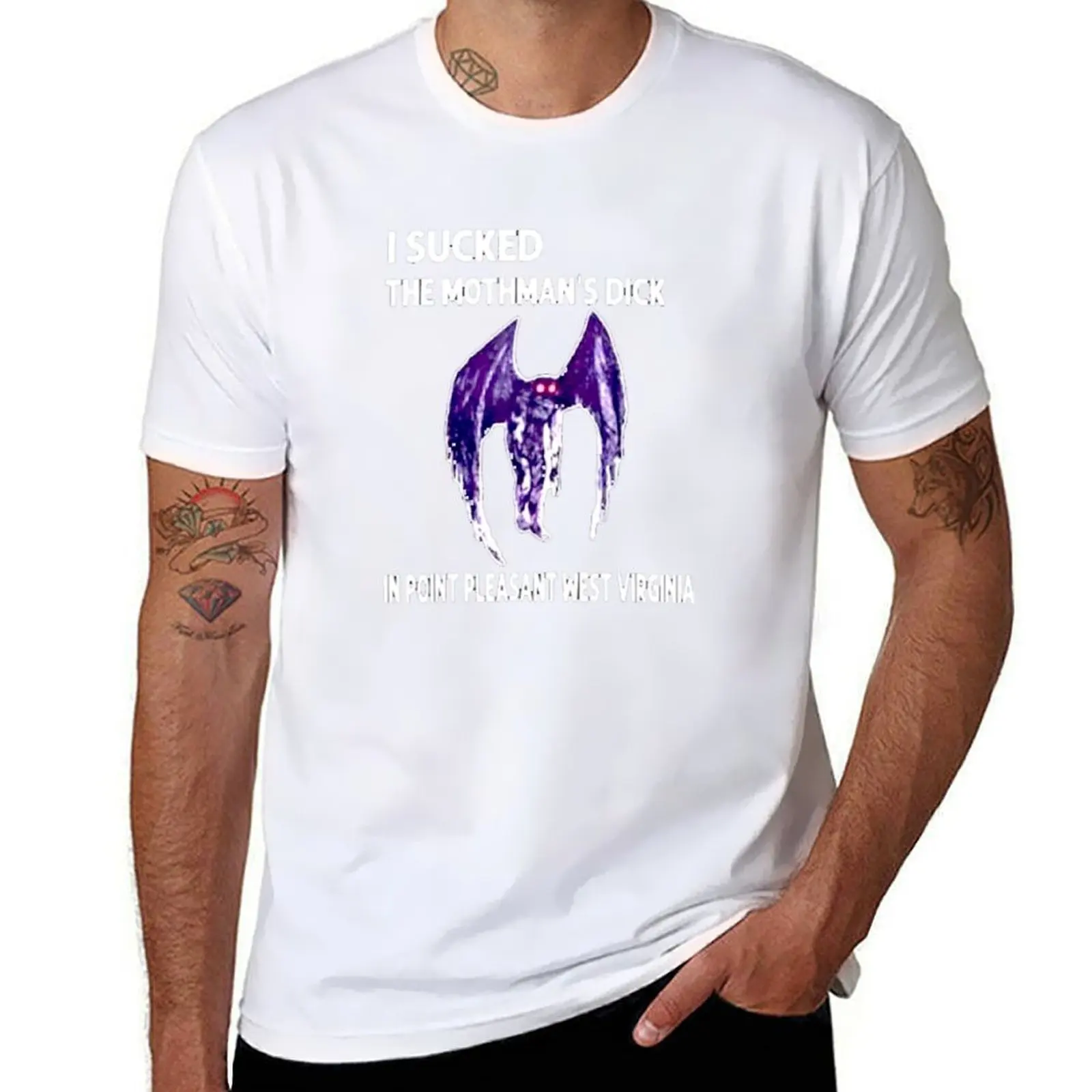 

I SUCKED THE MOTHMAN'S DICK T-Shirt t shirts for man cotton funny t shirts designer T-Shirt