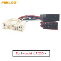 FEELDO Car Radio Audio ISO Wiring Harness Adapter for Hyundai KIA (2004+) Auto ISO 24Pin Head Units Wire Cable