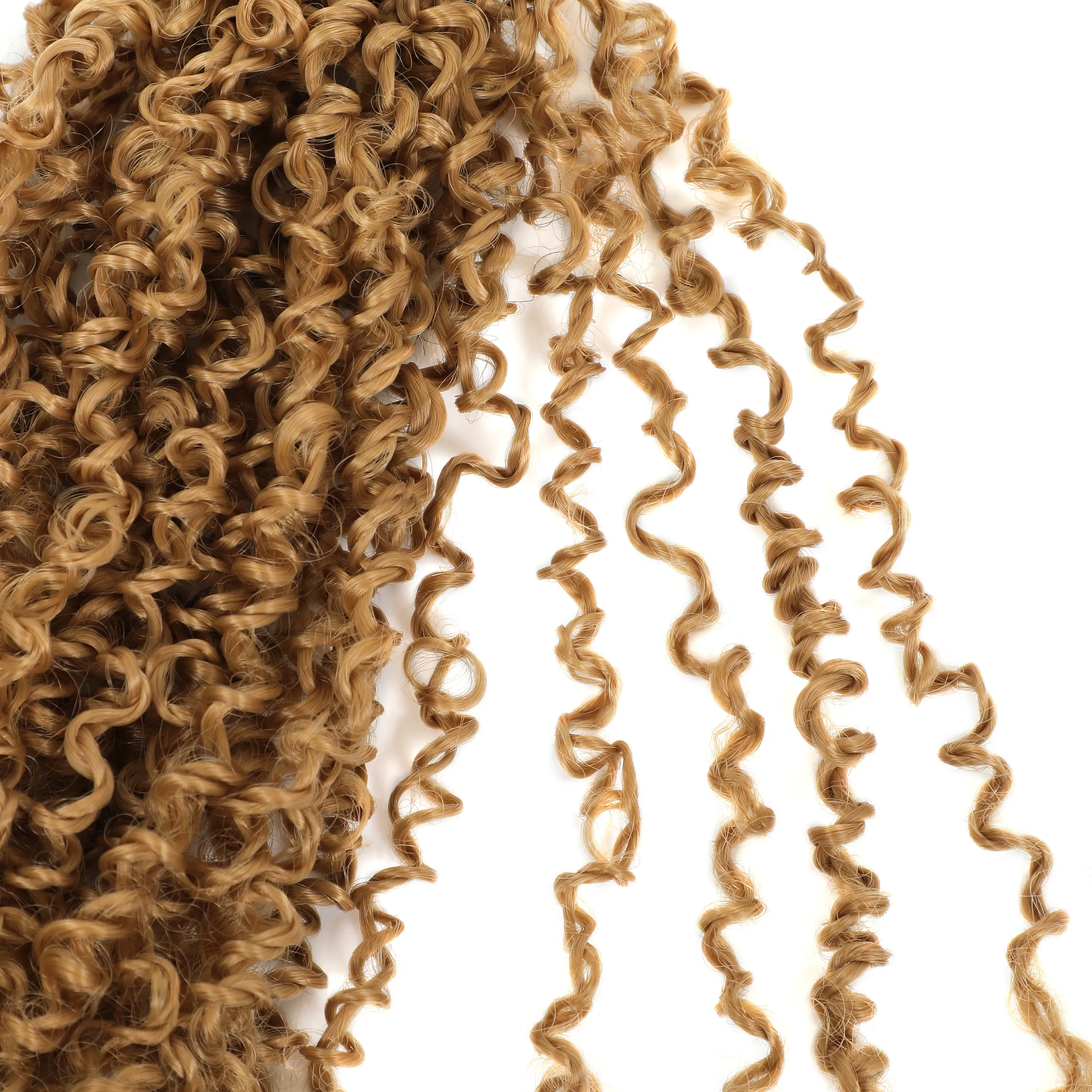 Vorgefertigte Passion Twist Crochet Haare 10 Zoll Synthetisches Flechthaar Einfach zu Installierende Boho Lockige Schutz-Haarverlängerungen für Frauen – Detail 3
