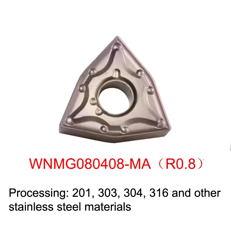 

CNC Insert Peach-Shaped Outer Circle Rough Turning Tool Head WNMG 08040408 Slotting Lathe Inner Hole Cutter For Stainless Steel