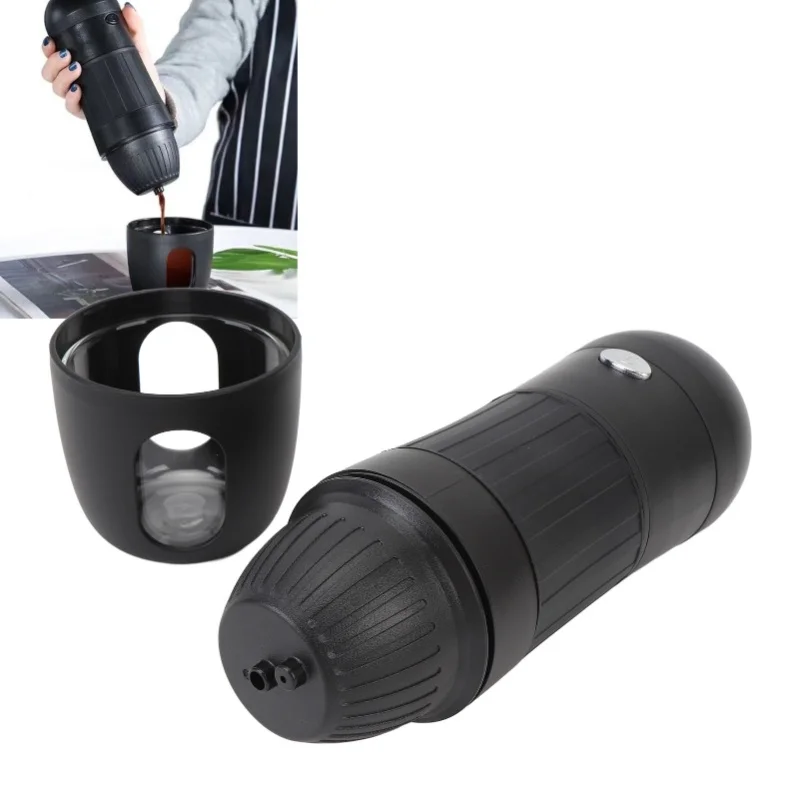 Mini Portable Espresso Coffee Maker Battery Operated Lightweight Travel Machine for Outdoor Camping And Hiking