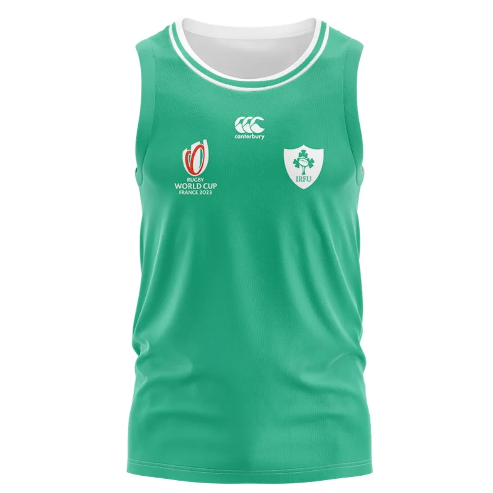 Ireland Vest Rugby Jersey 2025 Home Away Rugby Shirt T-Shirt Singlet Vest American Fashion Sportswear Men's Women's 3D Print Top