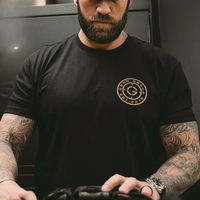 2025 Men's Short-sleeved Summer New GBRS Security Company Theme Bull 's-eye Printed Short-sleeved T-shirt T-shirt