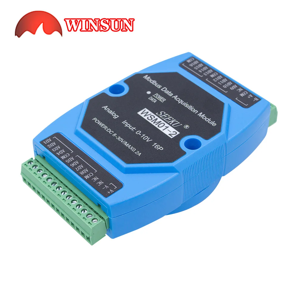 8/16 channel analog acquisition module WSM01-1 -2 -3 0-10V AD/DA 485 current voltage Modbus rtu