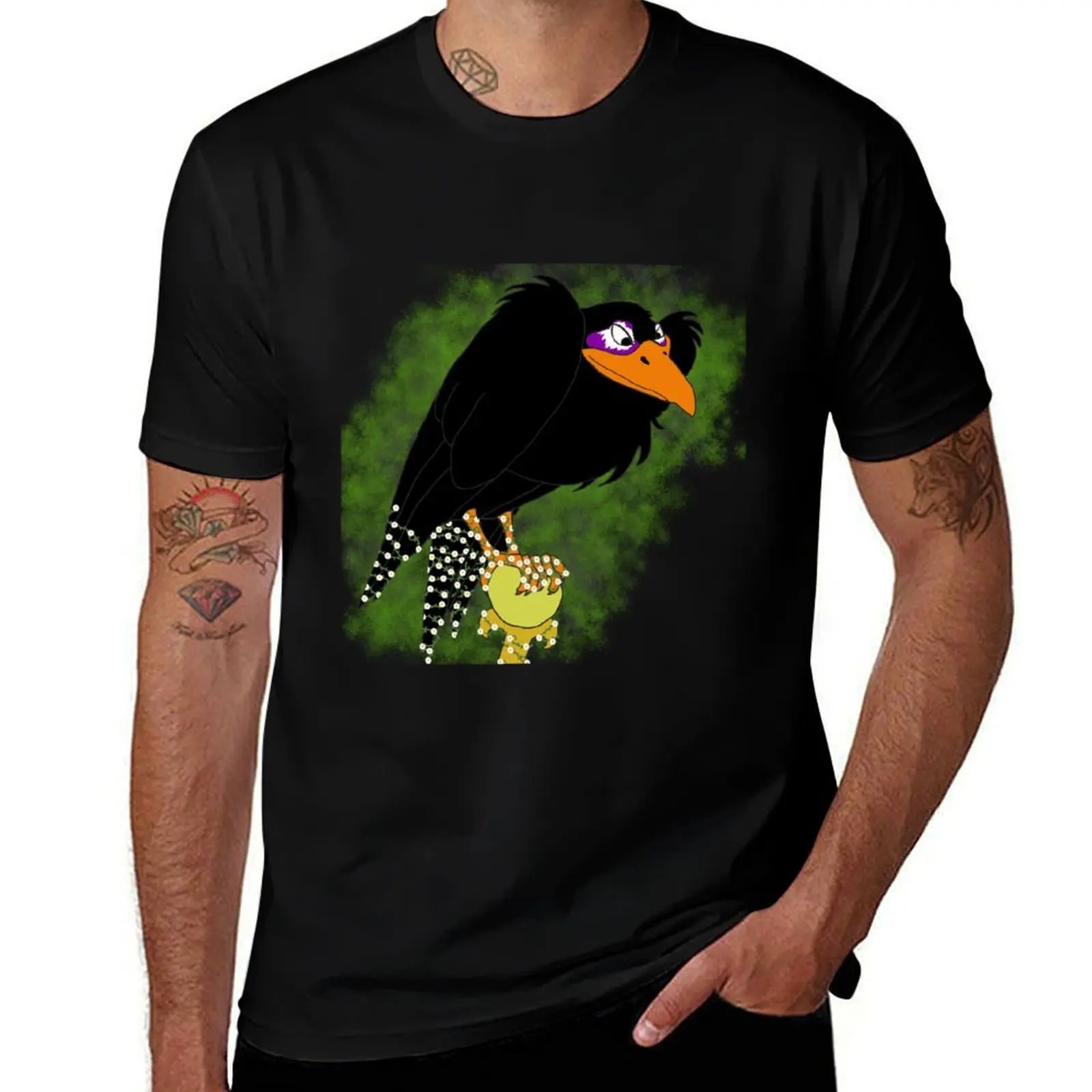 Diablo The Raven T-Shirt Art Pattern Printed Casual Top T-Shirt