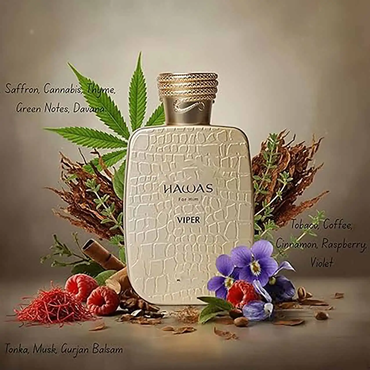 

Haw'as Viper Men's Perfume, 100ml (3.4oz) Oriental Rich Spray，Perfect holiday gift