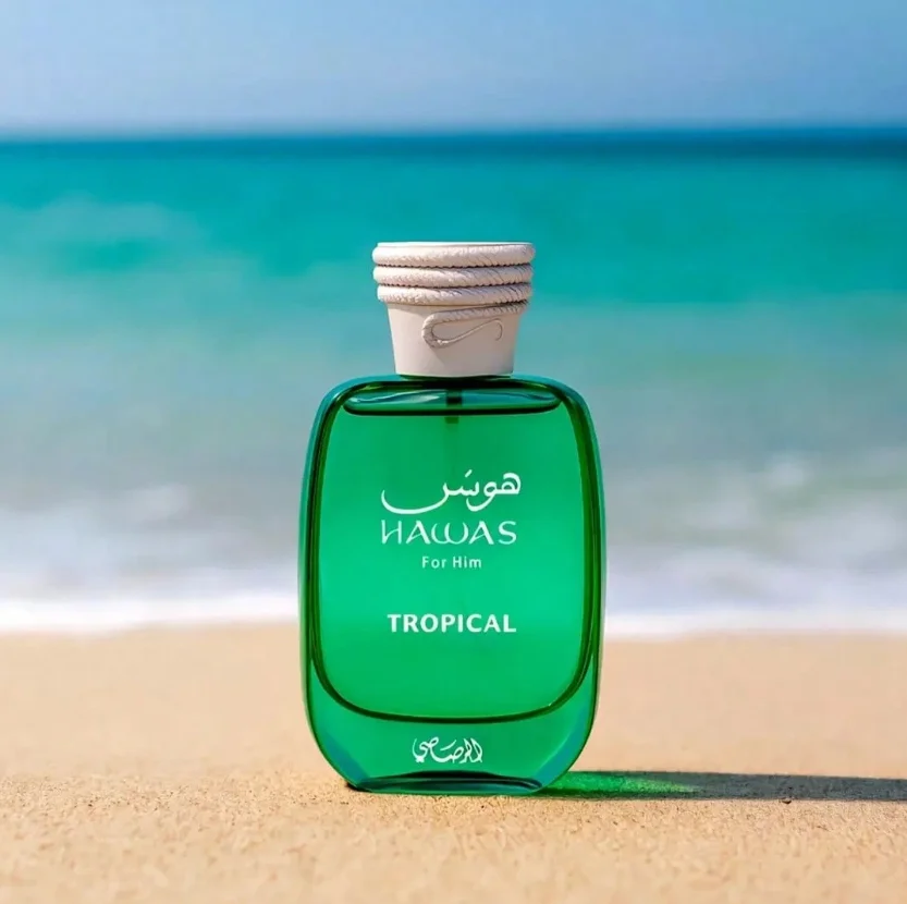 Rasasi Hawas Tropical Eau De Parfum, новое издание 2025 года — долговечный EDP для мужчин объемом 3,38 унции, улучшенный цветочный аромат с роскошным эффектом